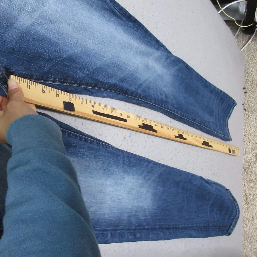 True Religion Men Jeans 31‎ Geno Denim Whiskered Flap Pocket USA Made Y2K Fade